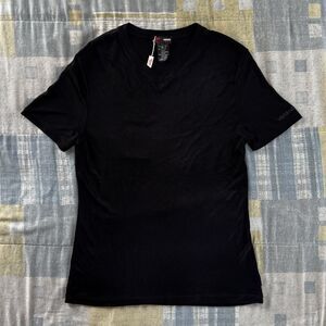 Versace Sport Black Short Sleeve V Neck Stretch Top XL